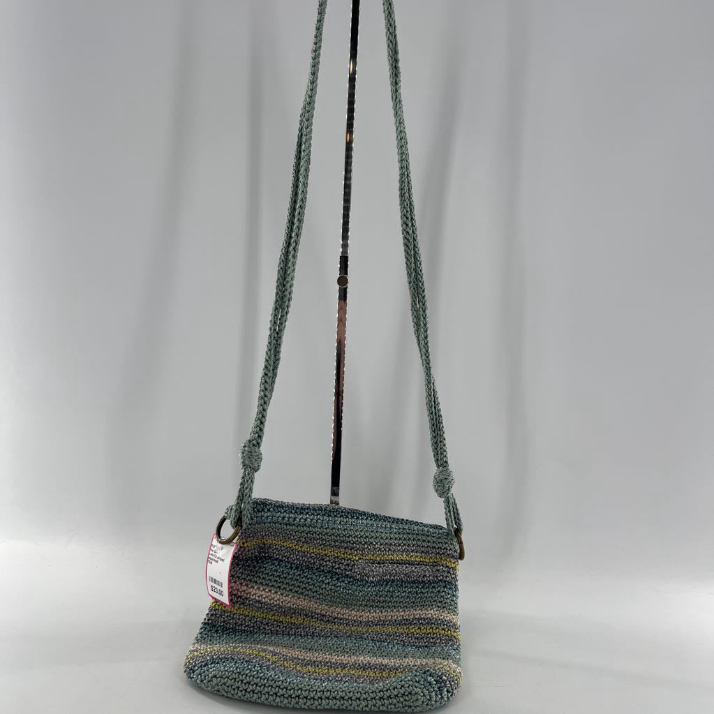 colorful striped woven crossbody