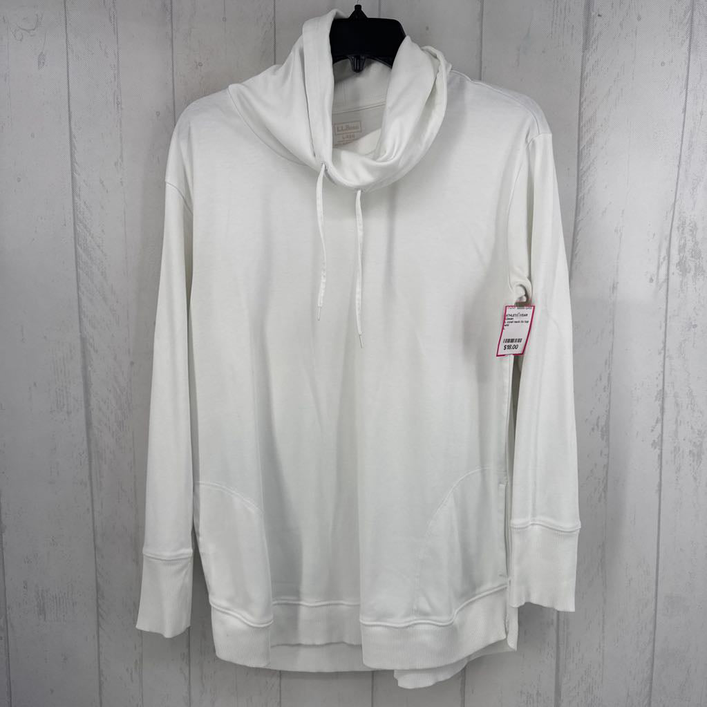 L cowl neck l/s top