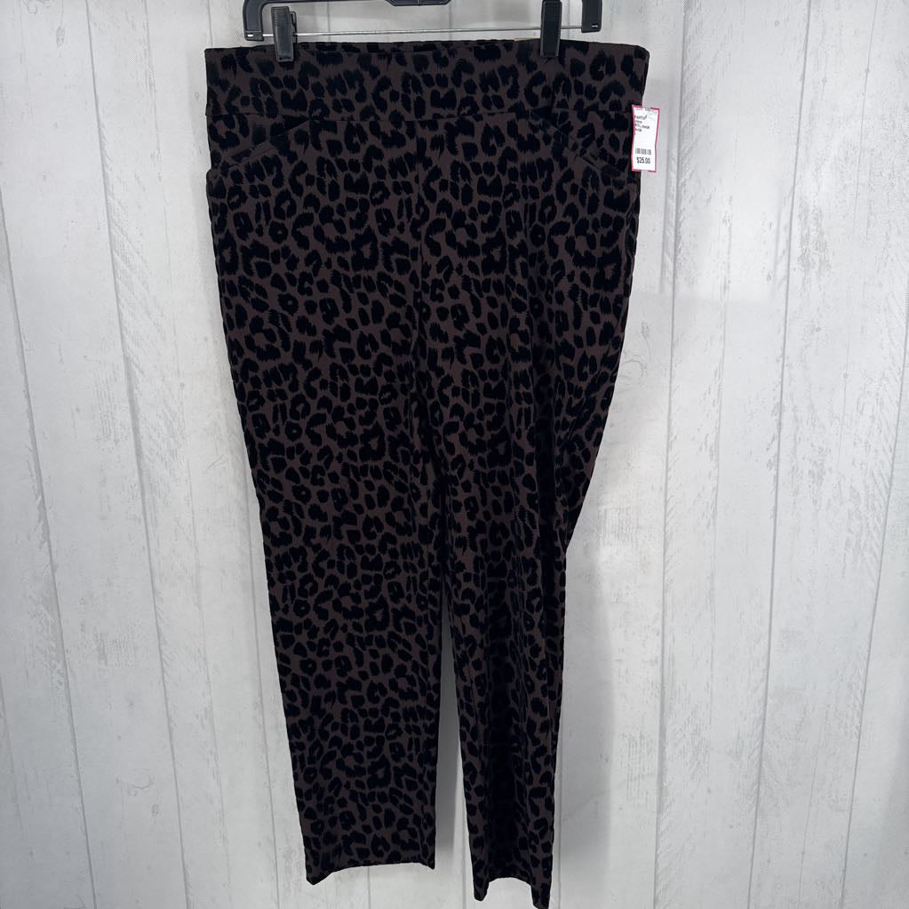 R70 L cheetah flocked slim fit pant
