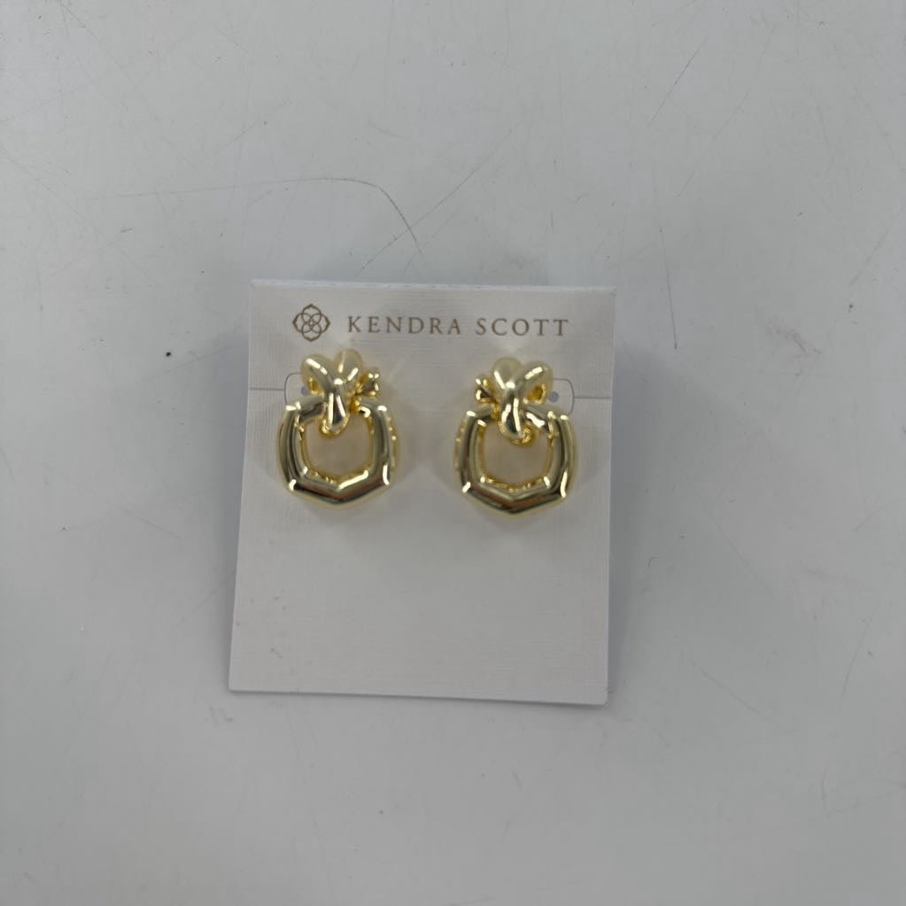 Kendra Scott gold knot earrings