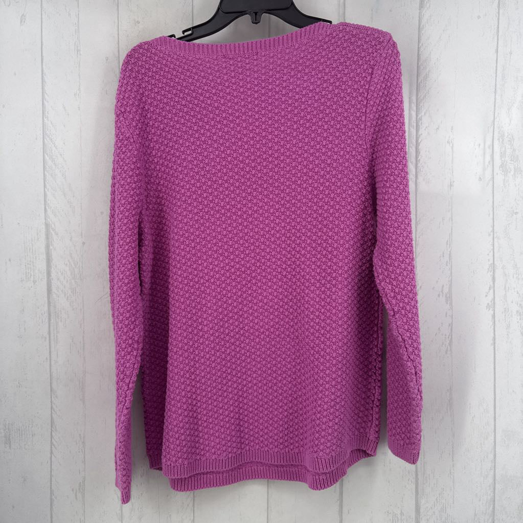 M Popcorn Knit Bateau Neck Sweater