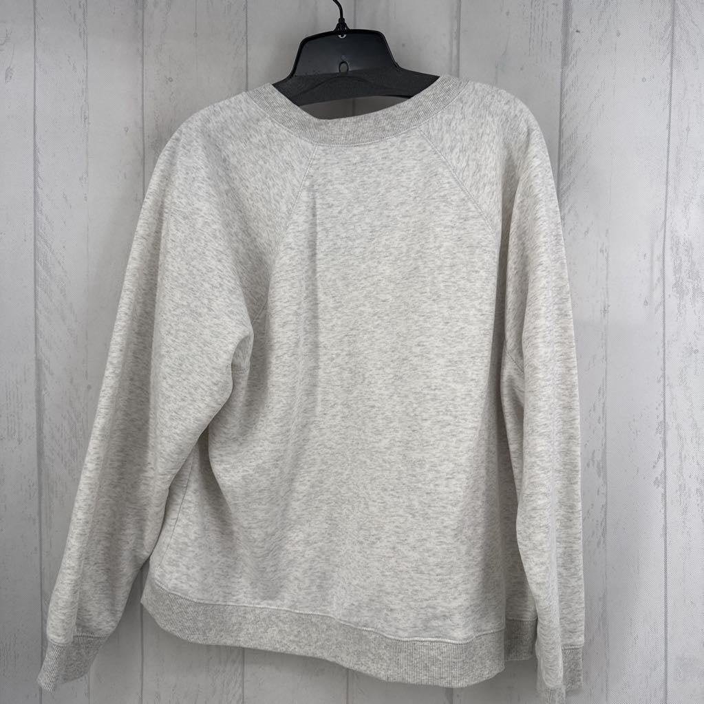 L marled v-neck sweatshirt