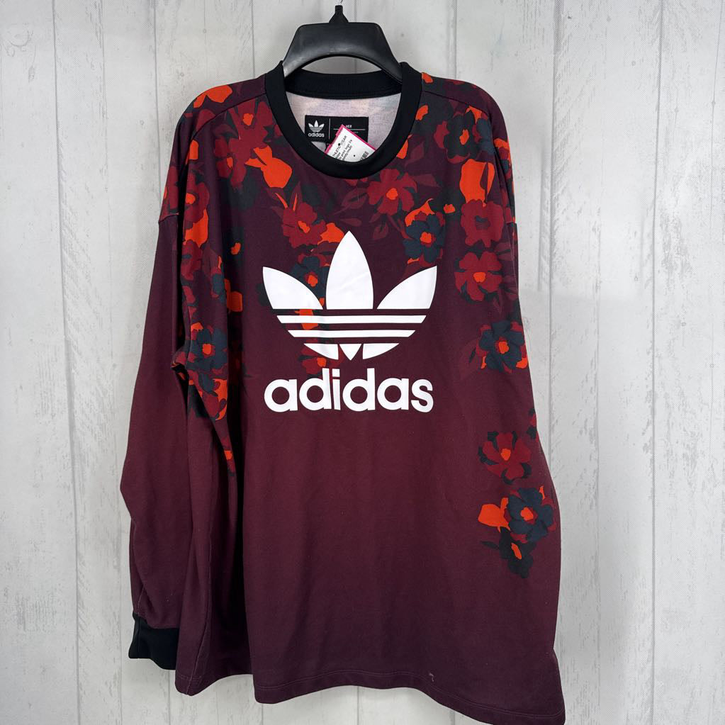 L flo print logo l/s top