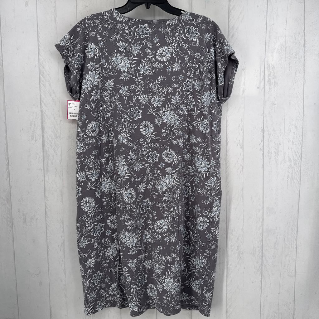 L flo print v-neck s/s tee