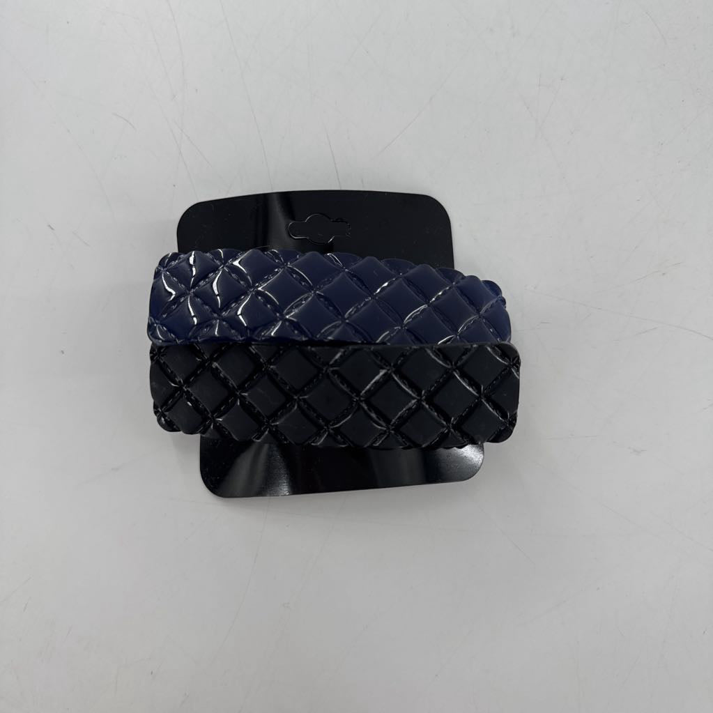 2pc hairclip set nvy/blk