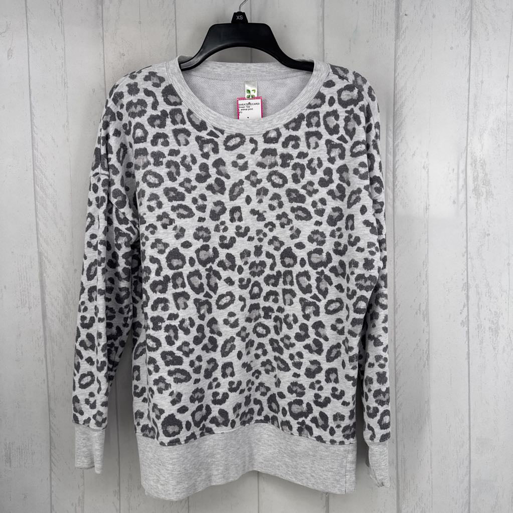 L animal print sweatshirt
