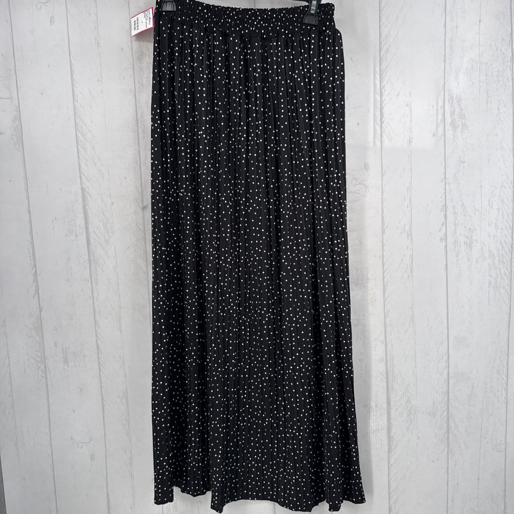 S polka-dot pleated skirt