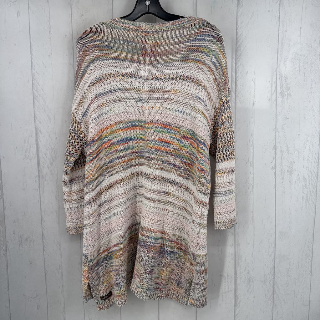 M colorful crochet sweater
