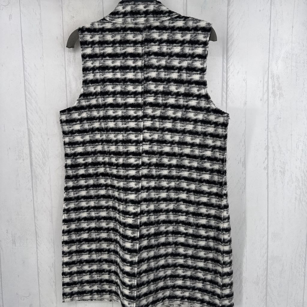 M plaid wool blend vest