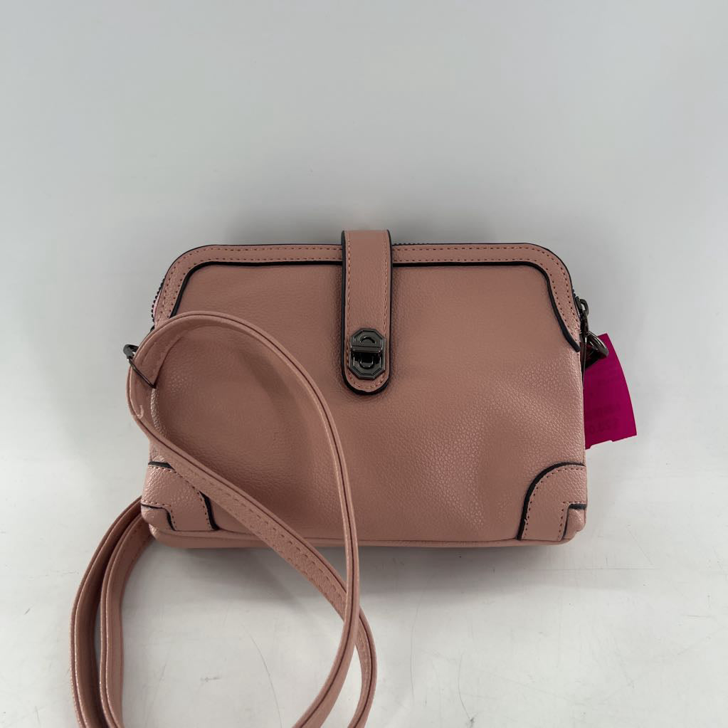 vegan leather turnlock crossbody