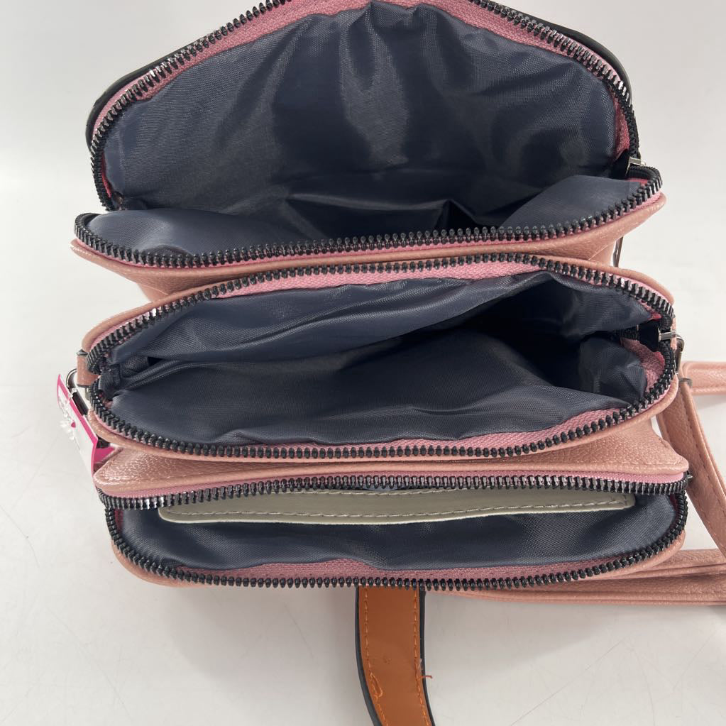 vegan leather turnlock crossbody