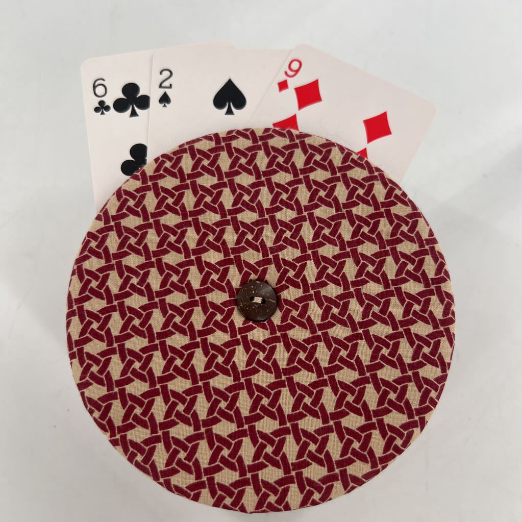 playing card holders-nvy/burgundy