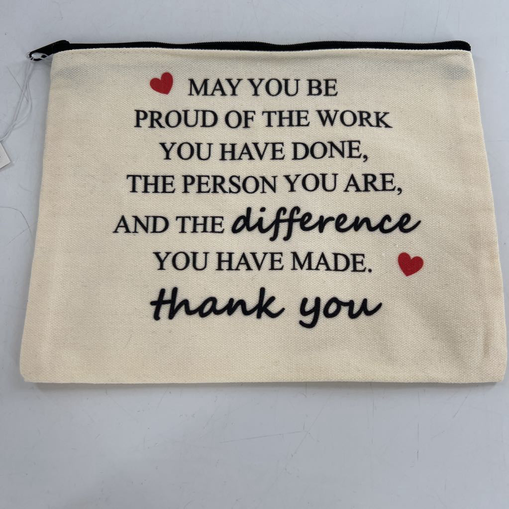 cosmetic bag-thank you