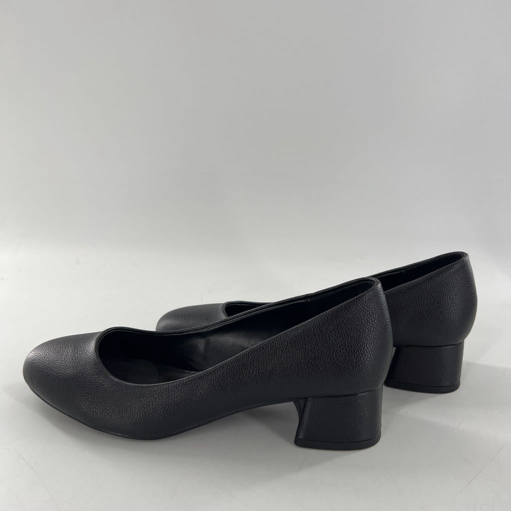 6.5 leather low heel pumps