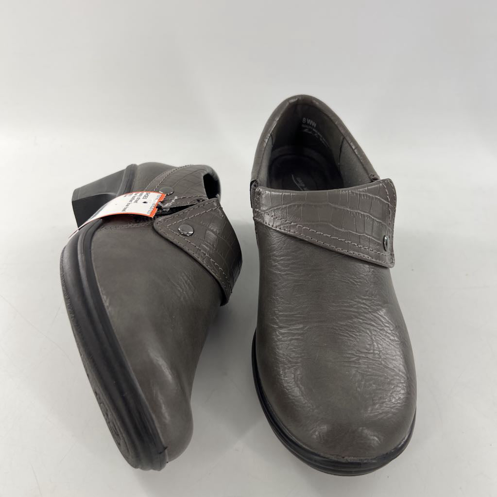 8w leather low heel shoes