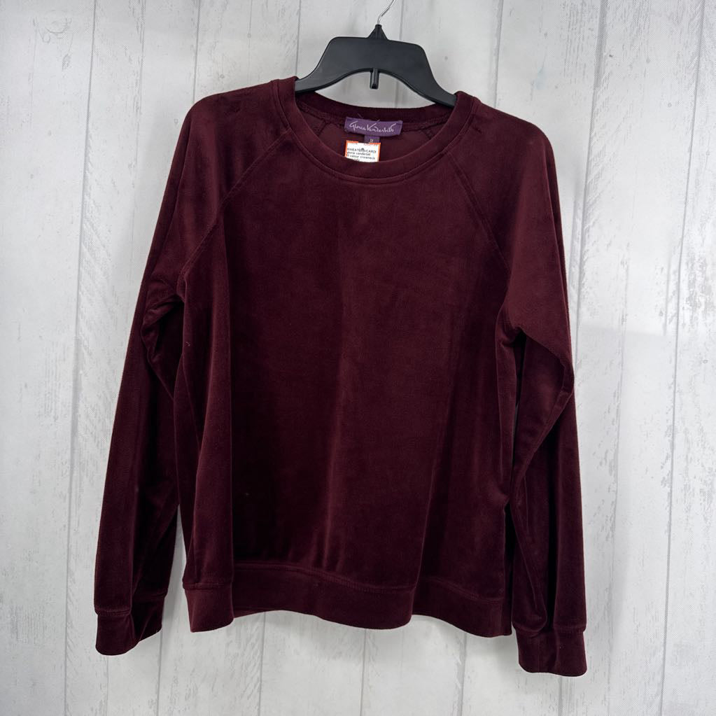M velour crewneck sweatshirt