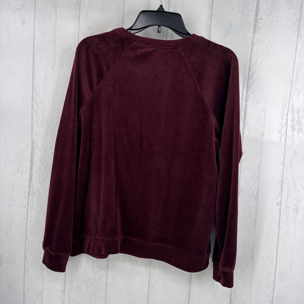 M velour crewneck sweatshirt