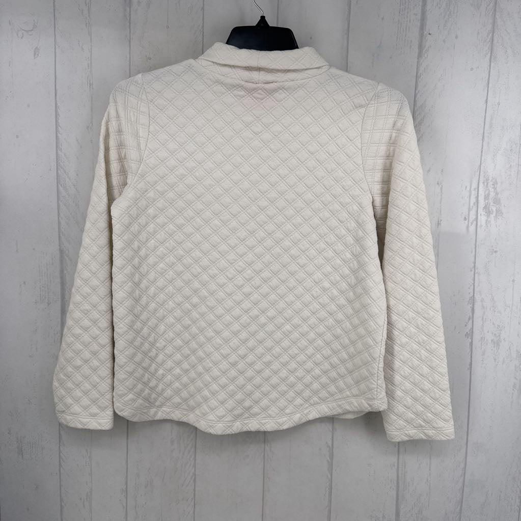S quilted mock neck sweatshirt
