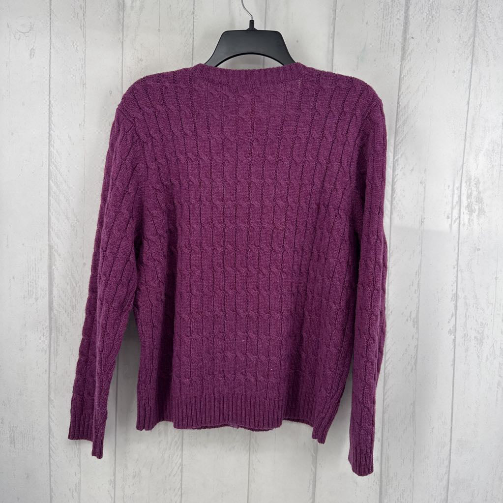 Lp cable knit button down sweater