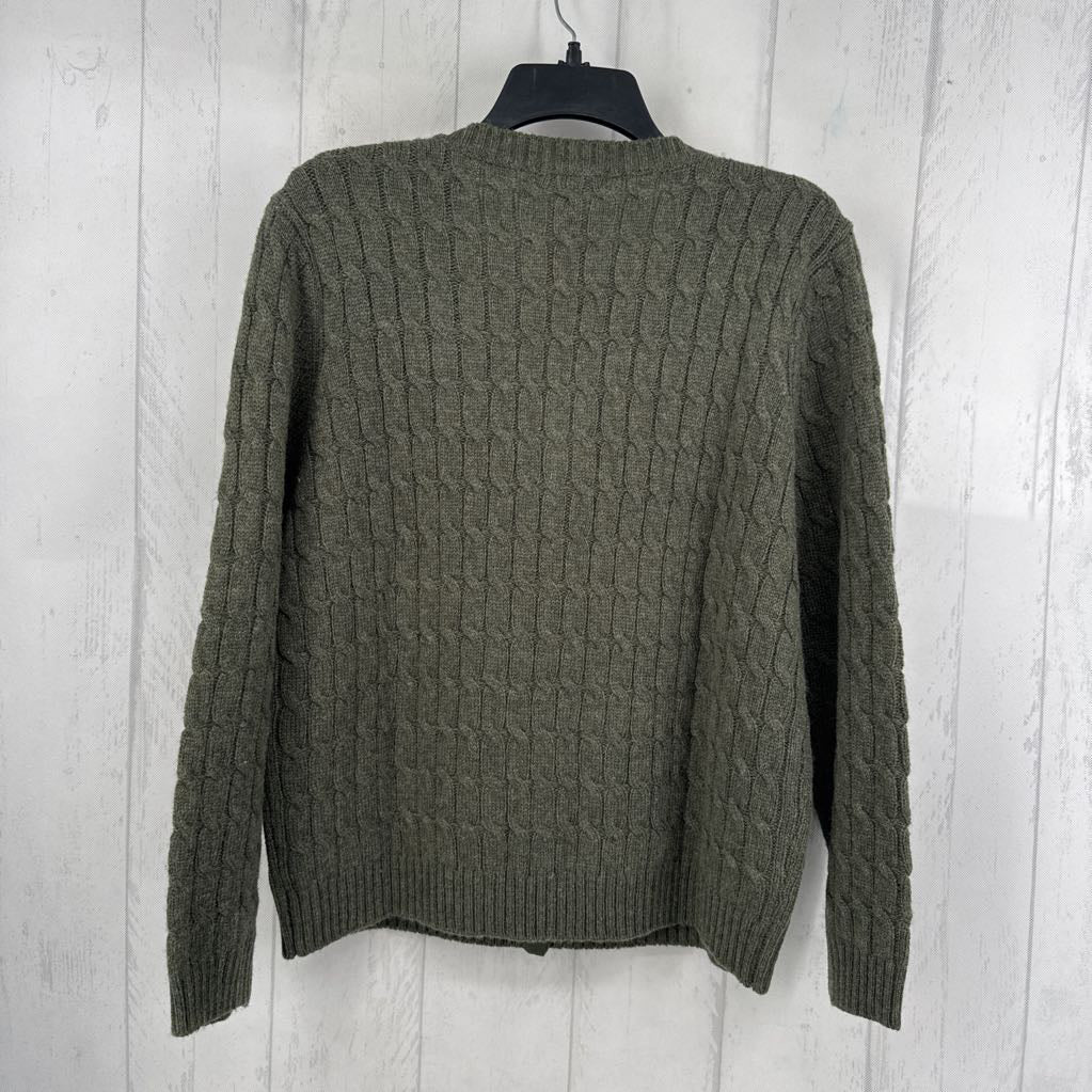 Lp cable knit button down sweater