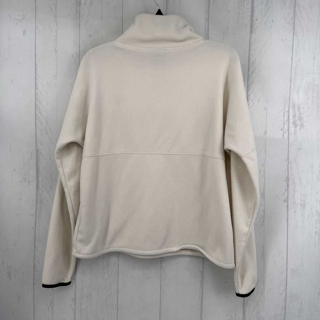 M fleece mock neck pullover