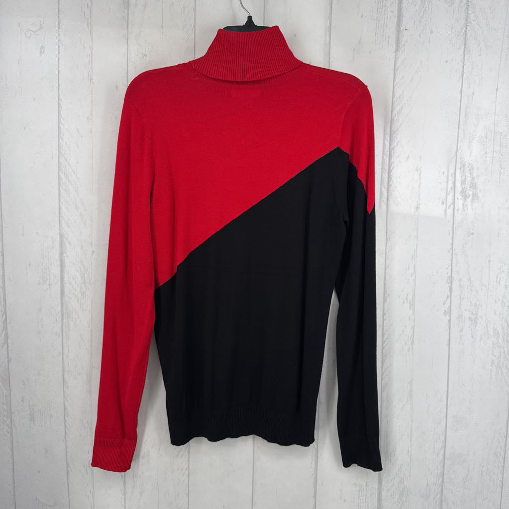 M colorblock t-neck l/s knit top