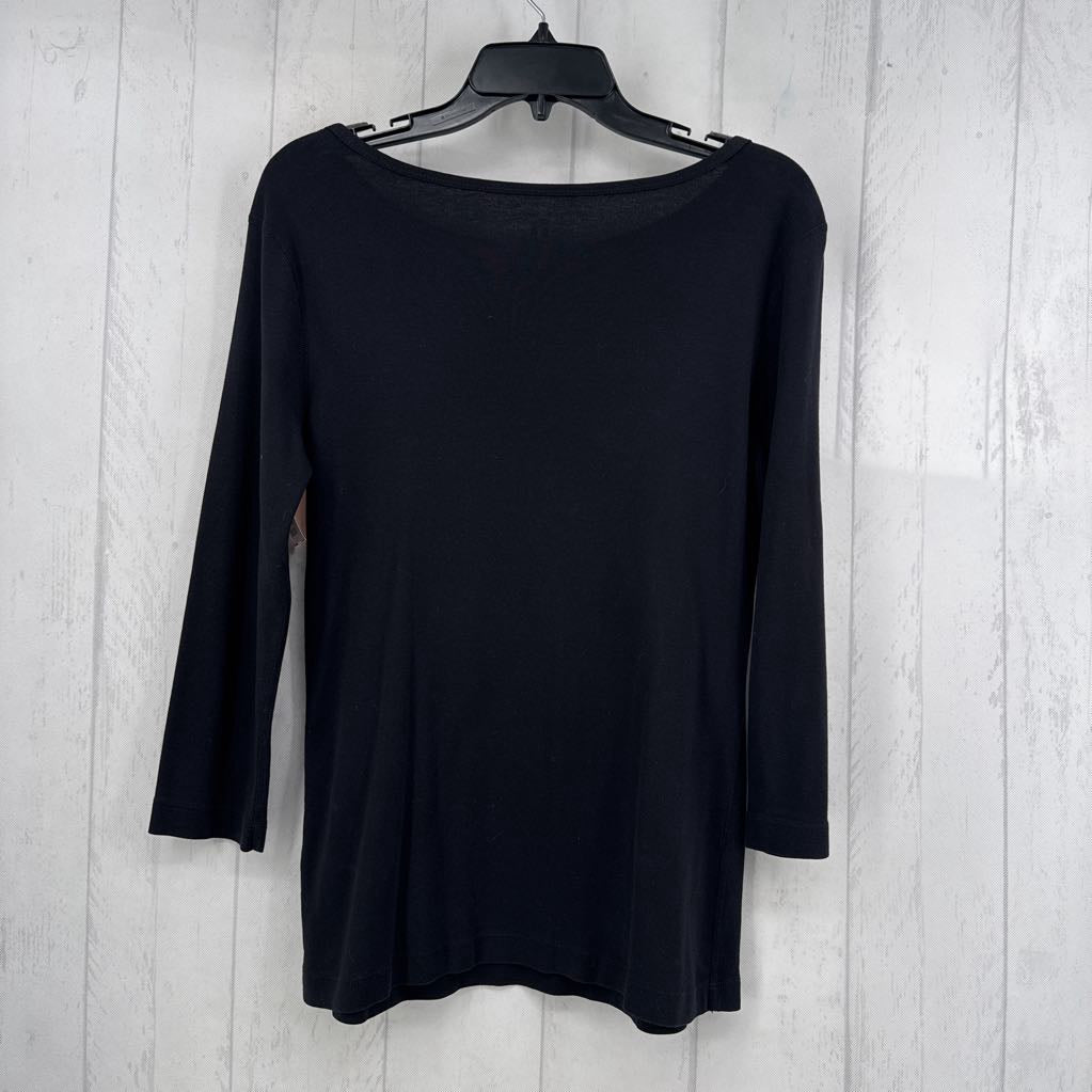 M bateau neck 3/4 slv tee