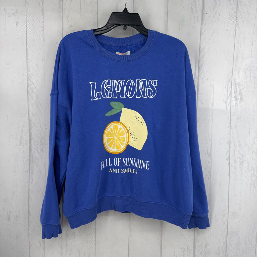 XL graphic crewneck sweatshirt-lemons