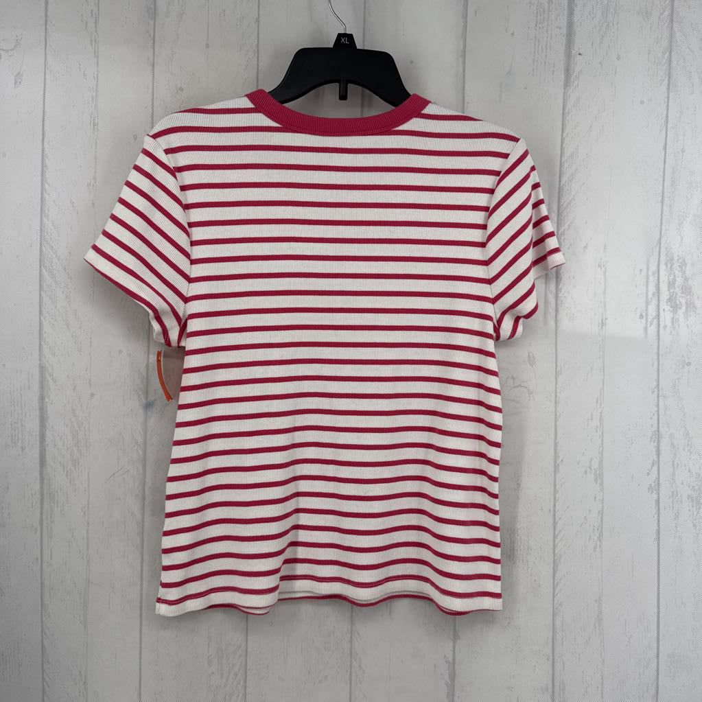 XL ribbed striped s/s tee
