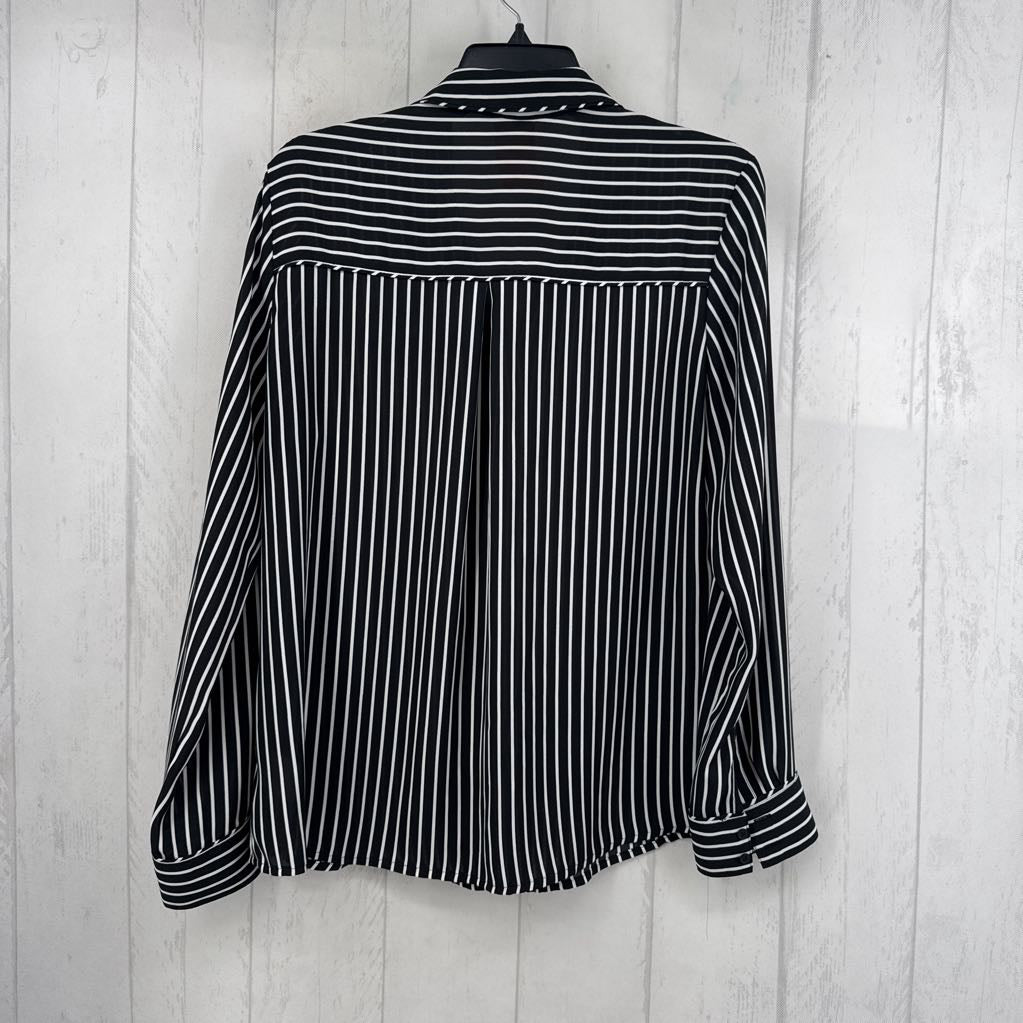 L striped button down l/s top