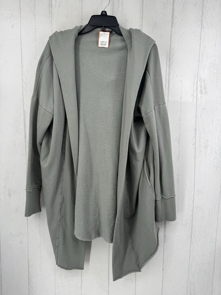 M hooded open front cardi