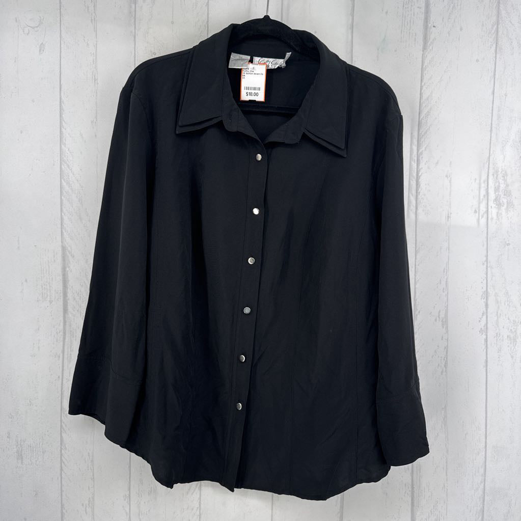 3X button down l/s top