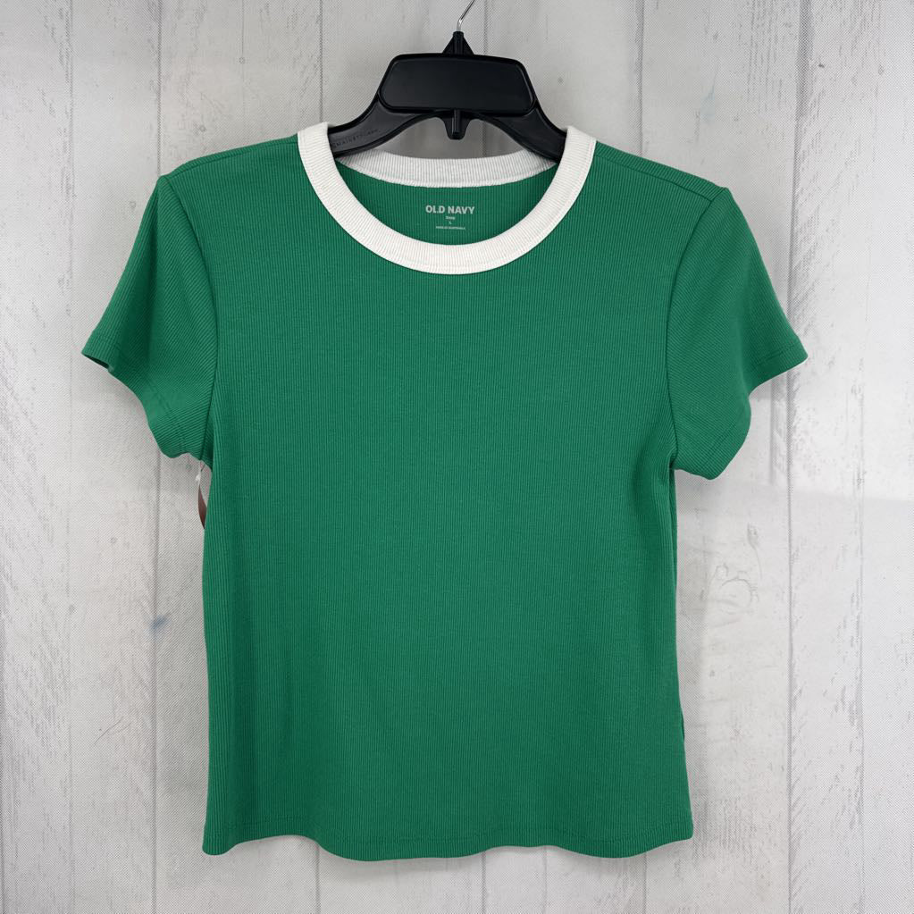 L ribbed crewneck s/s tee