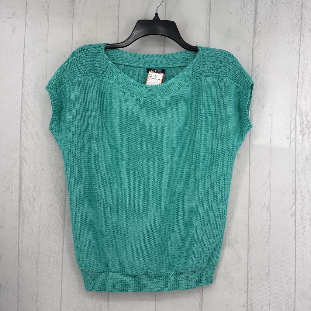M bateau neck s/s knit top