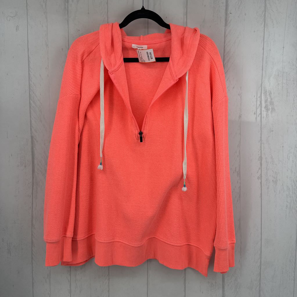 XXL ribbed 1/2 zip pullover
