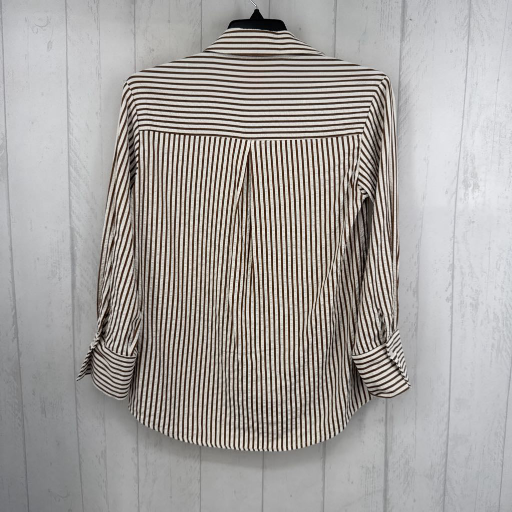 4 colorful striped button down l/s top