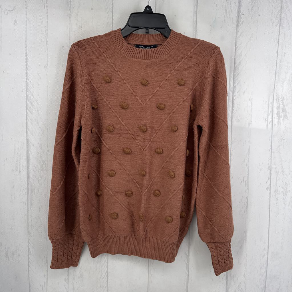 M textured pom pom sweater