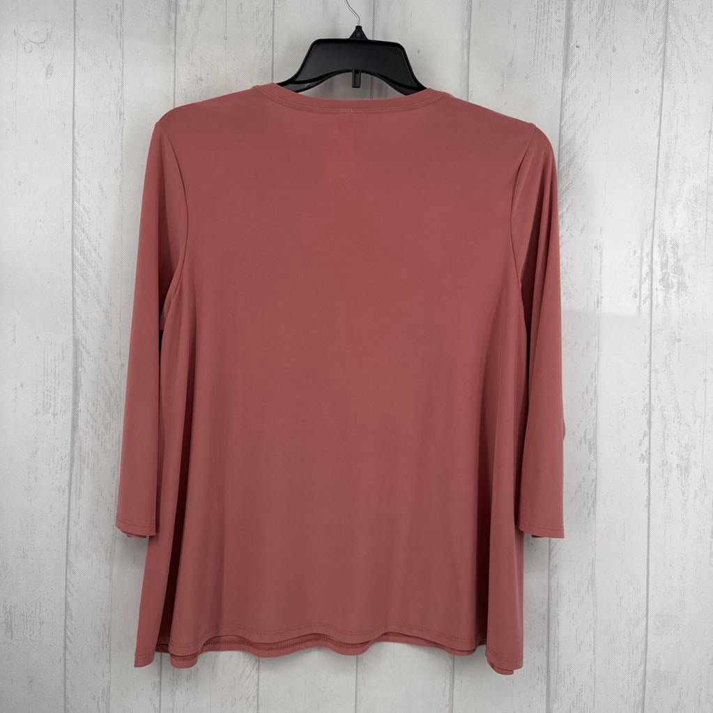 L round neck 3/4 slv top