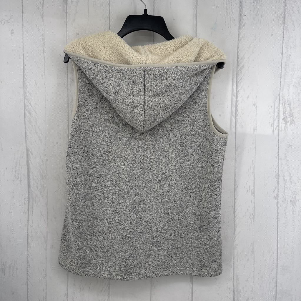 M marled knit hooded vest
