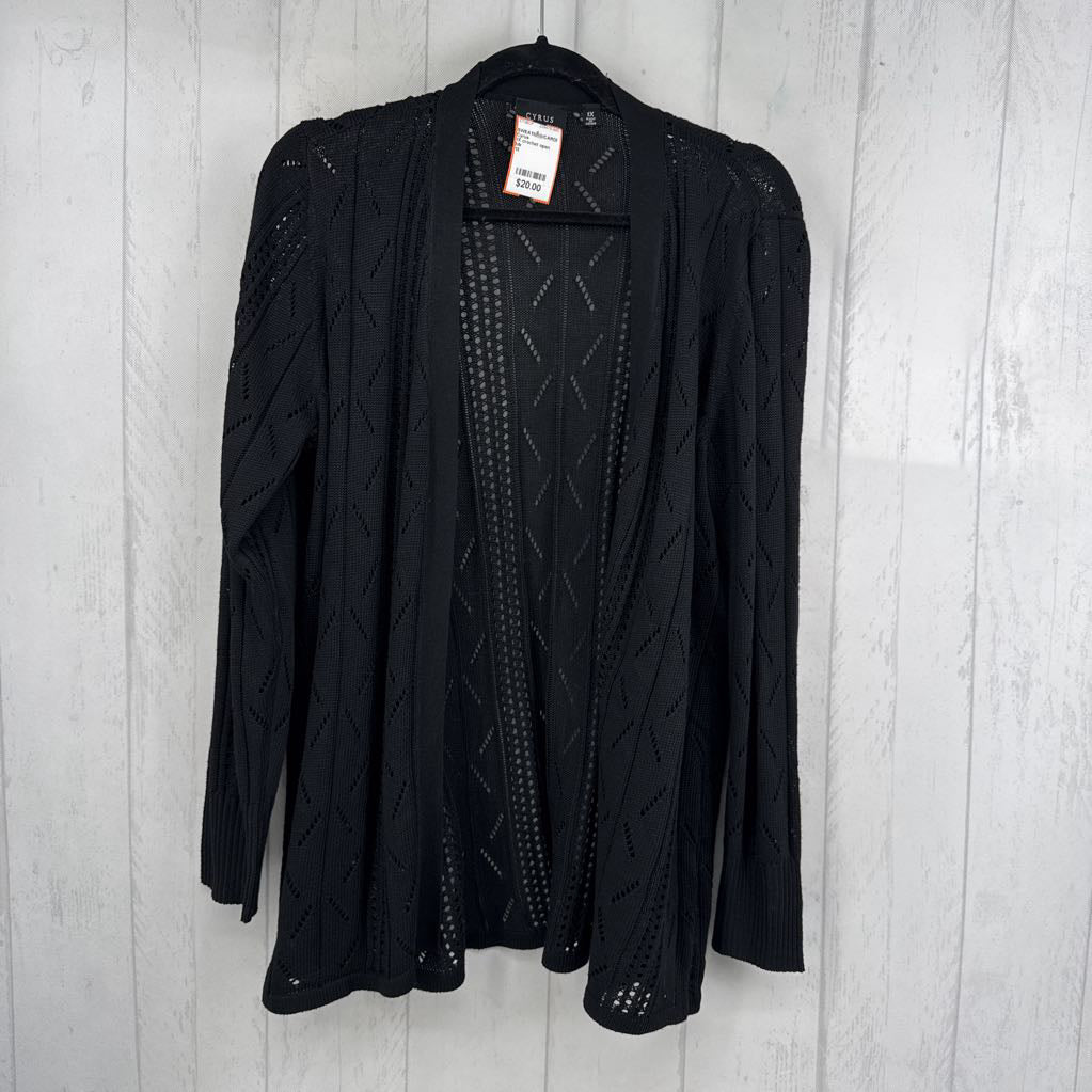 1X crochet open front cardi
