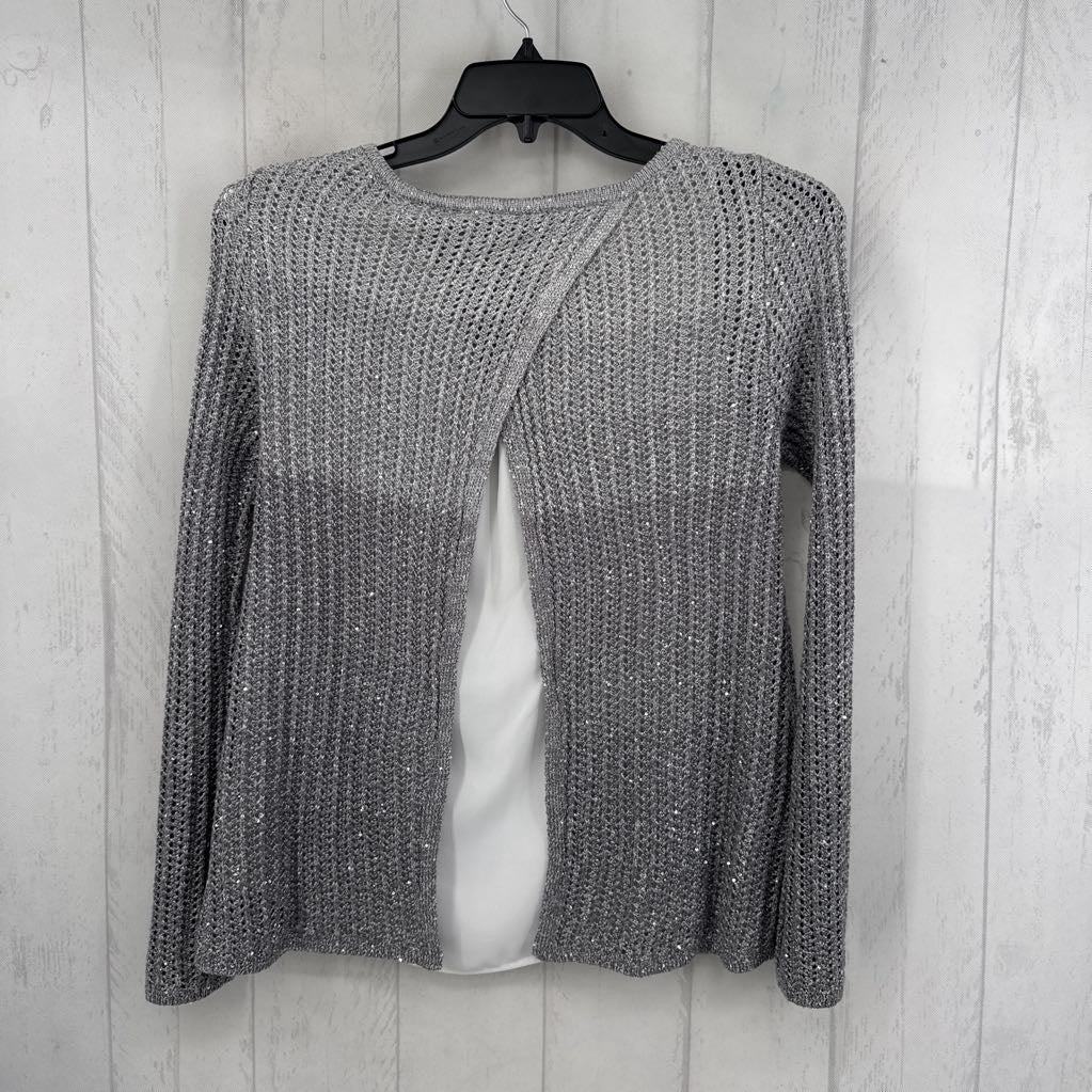 S 2pc crochet sequin embelished lined top