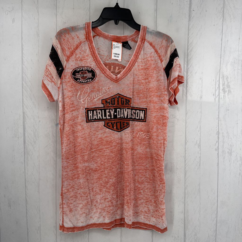 XL embelished v-neck s/s tee