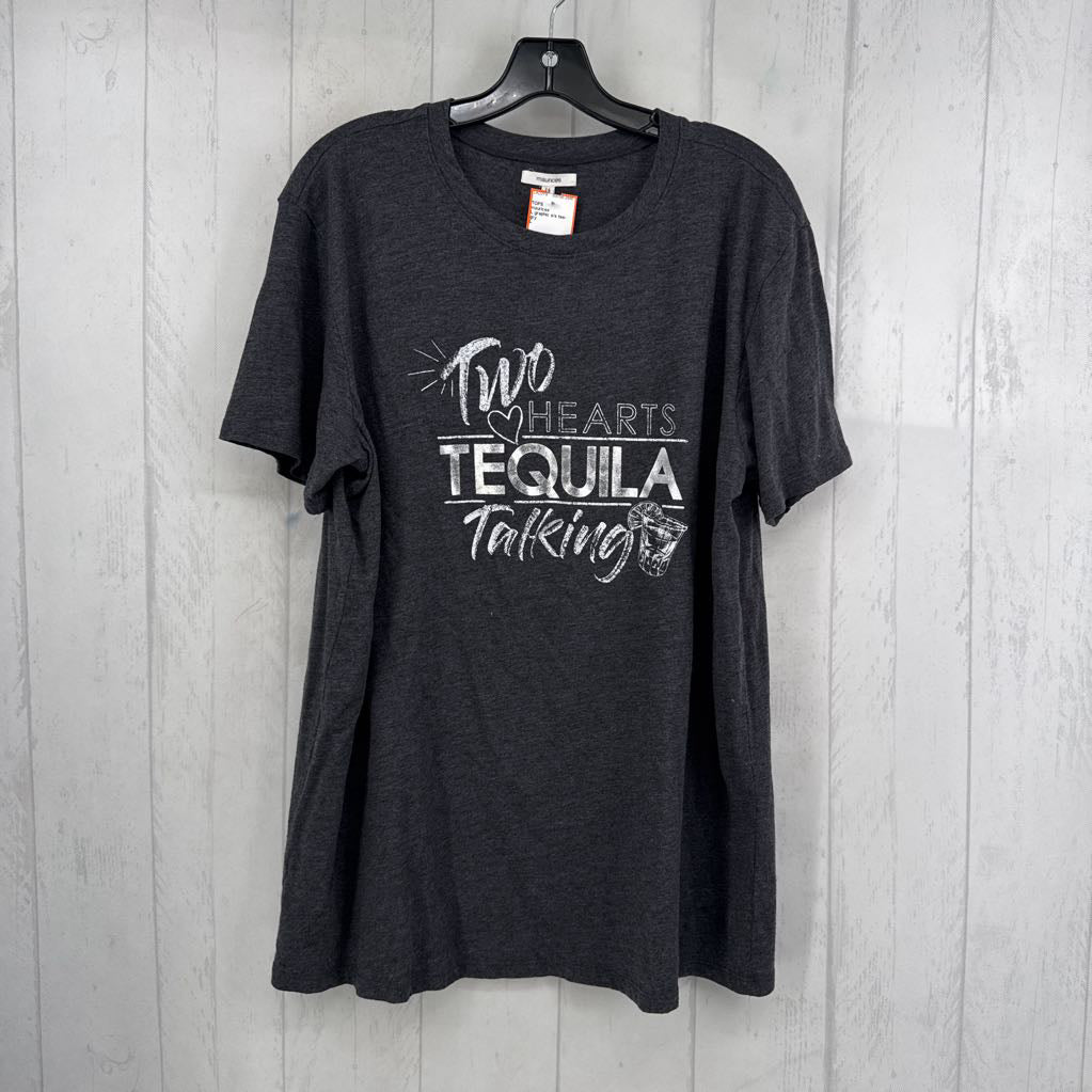 L graphic s/s tee-two hearts/tequila