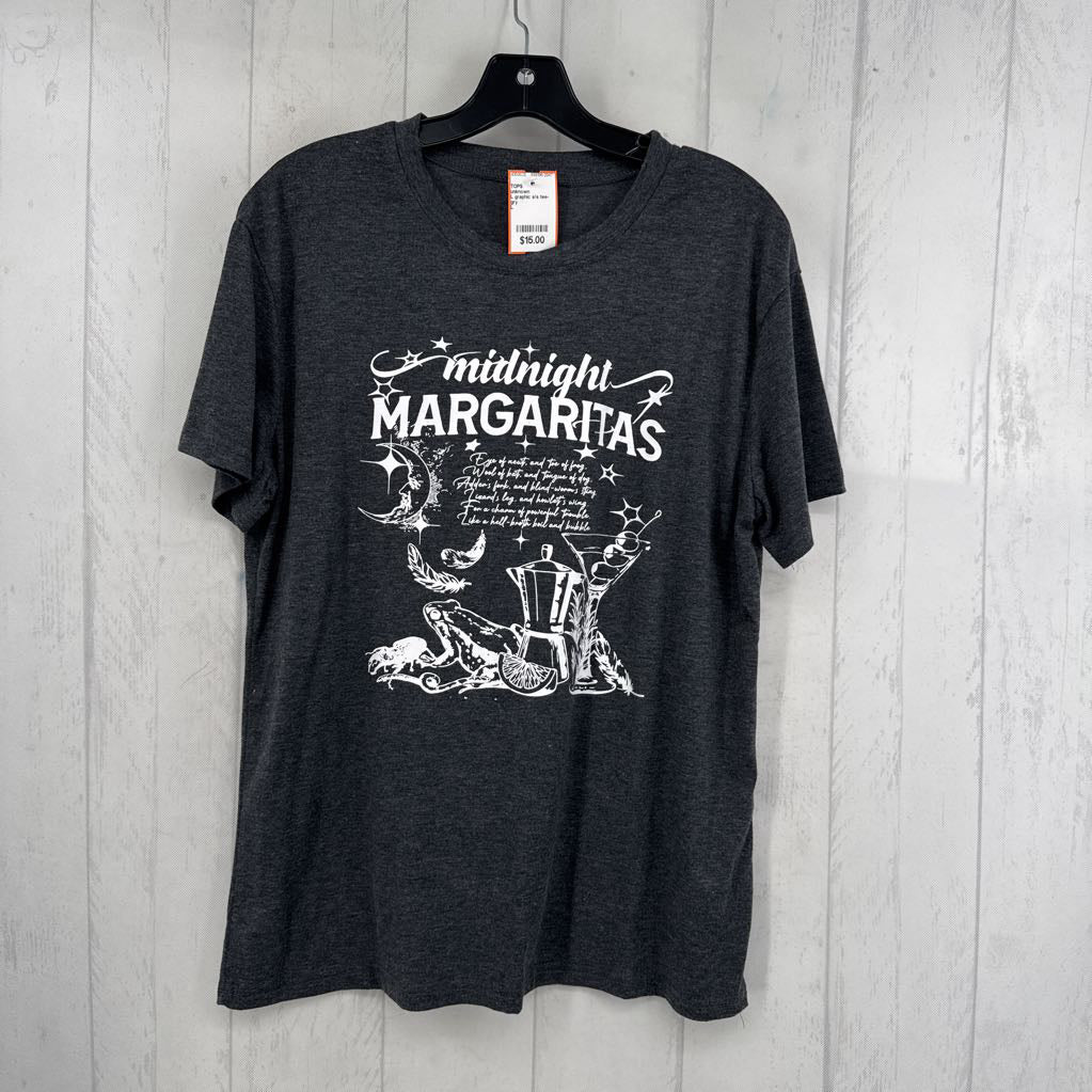L graphic s/s tee-midnight margaritas