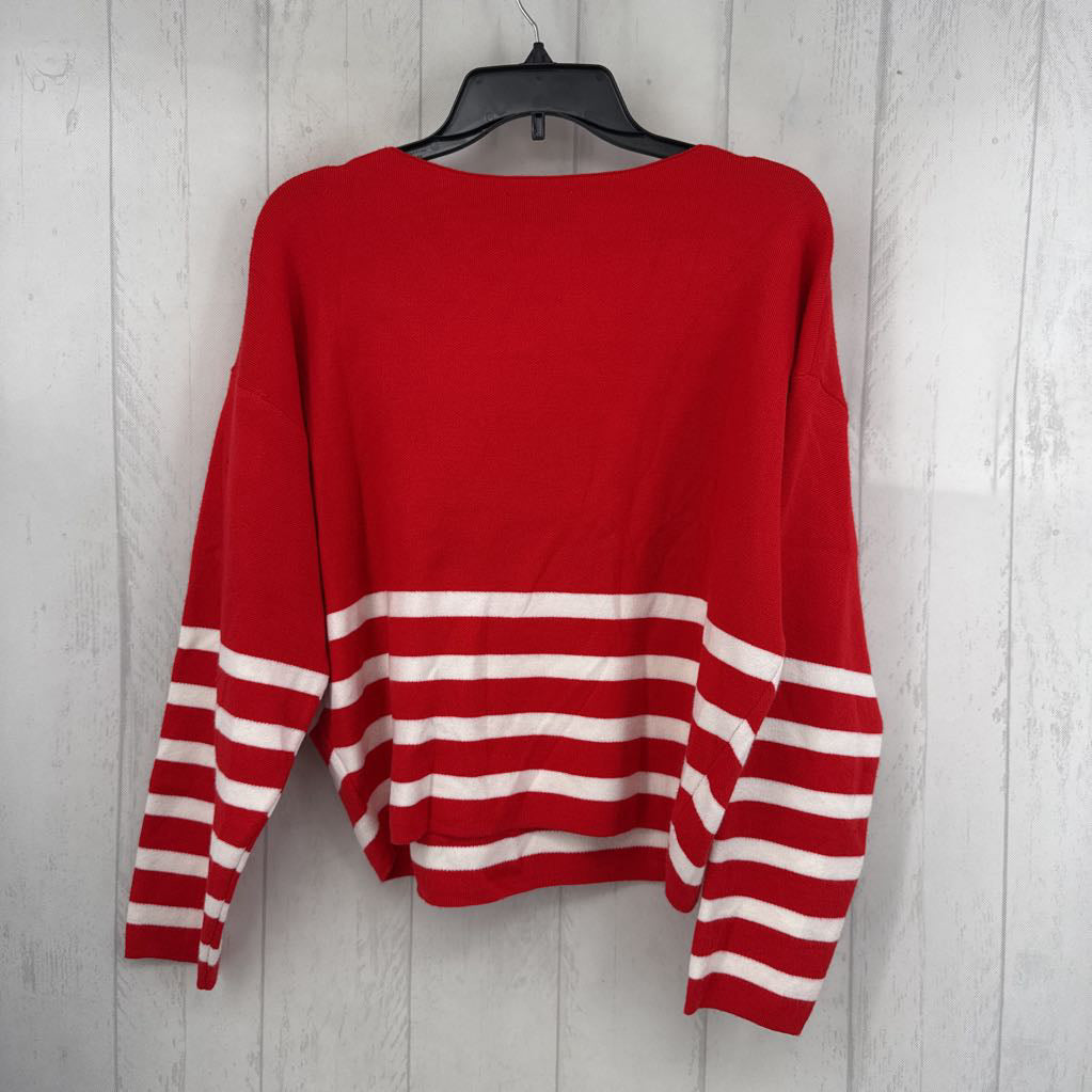 L striped dolman slv sweater
