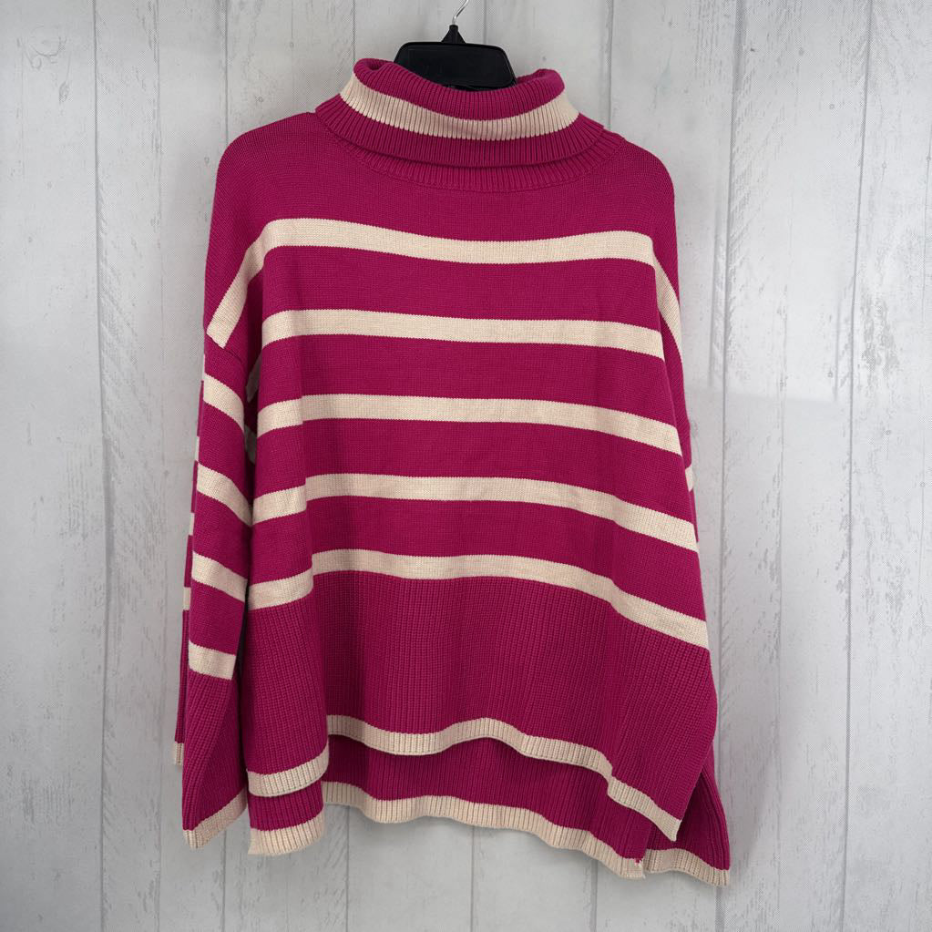 M striped t-neck sweater