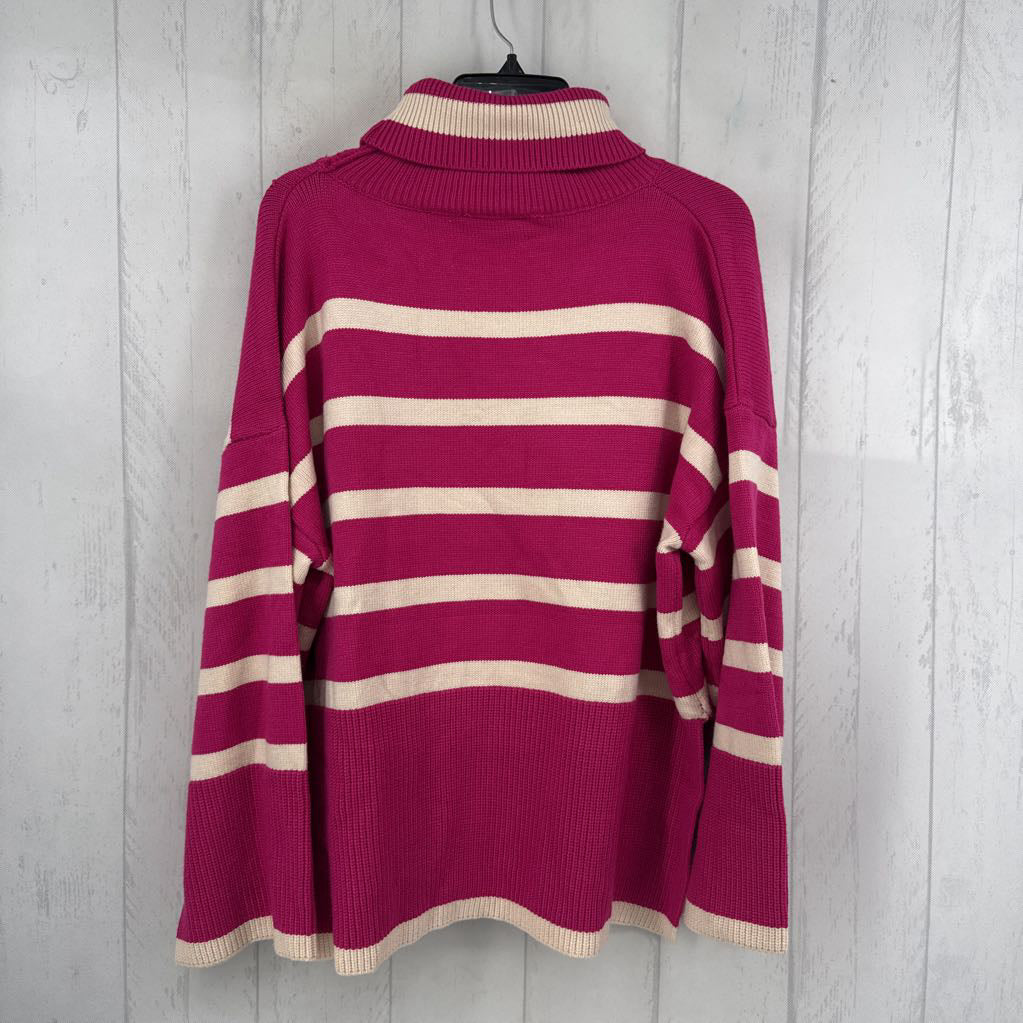 M striped t-neck sweater