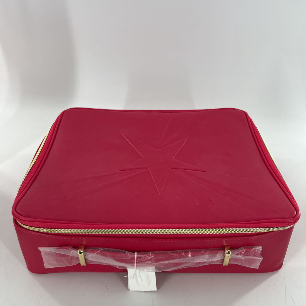 pink zip-around cosmetic case