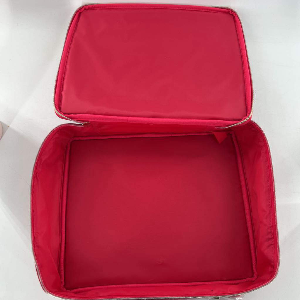 pink zip-around cosmetic case