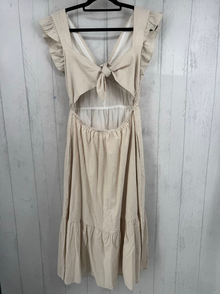 R65 L natural stripe maxie dress